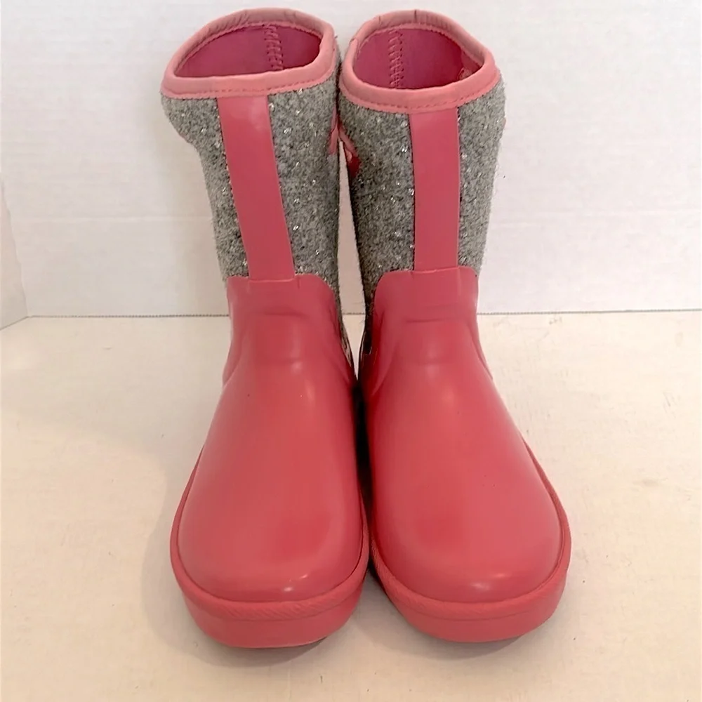 Youth UGG Kex Sparkle Pink Azalea Rain boots size 2 youth Like New